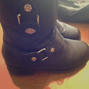 Harley-Davidson Black Leather Riding Boots